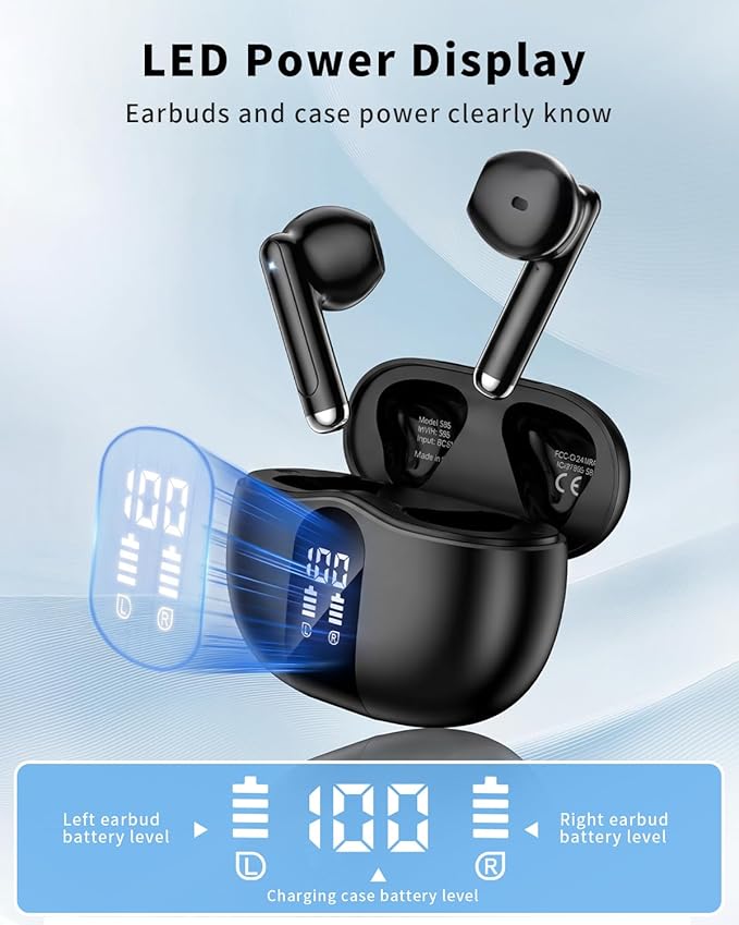 Bass Stereo Wireless Earbuds with Noise Cancelling Mic - Image 5