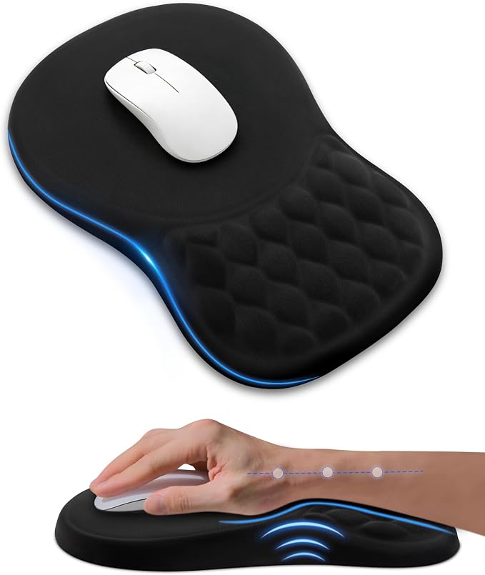 Ergonomic Mouse Pad with Memory Foam Wrist Rest
