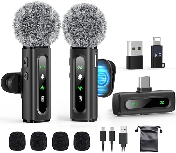 USB-C Wireless Mini Lavalier Microphone