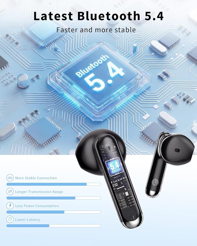 Bass Stereo Wireless Earbuds with Noise Cancelling Mic - Image 3