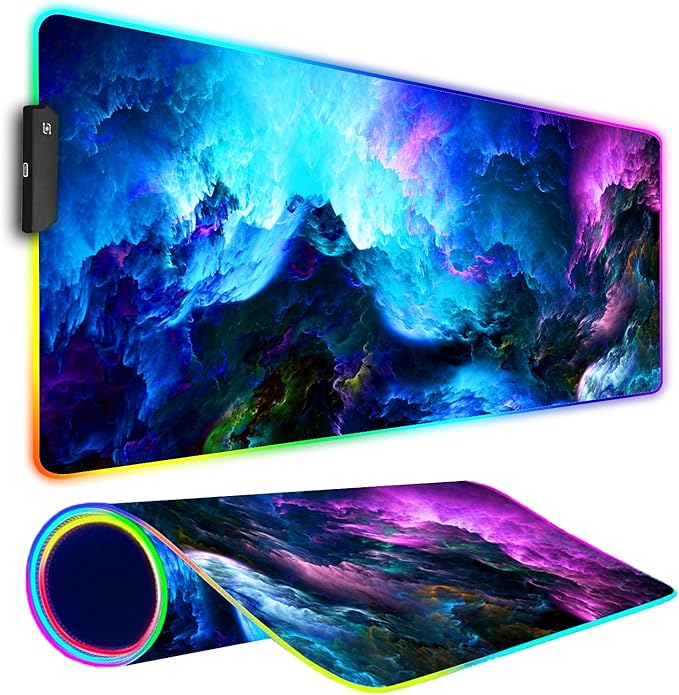 Large RGB Gaming Mouse Pad – Dazzling Galaxy