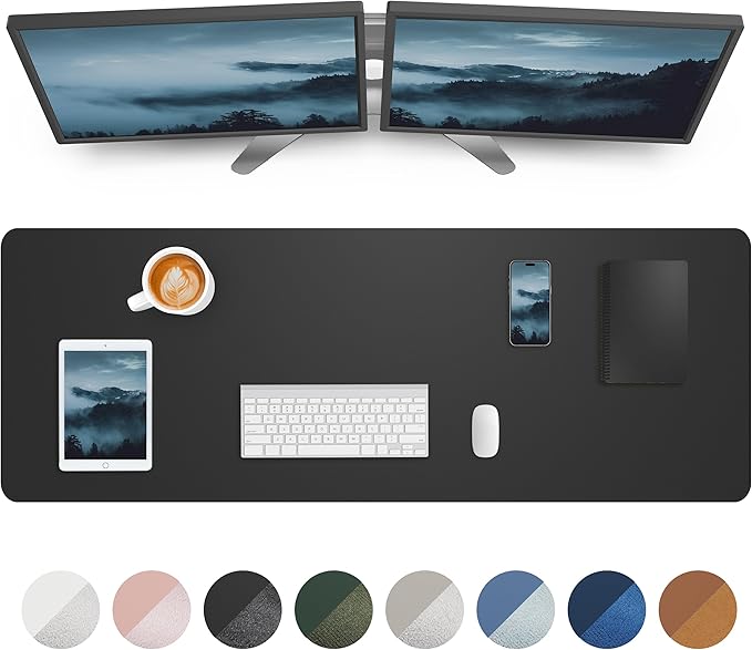 Premium PU Leather Desk Pad (48" x 17")
