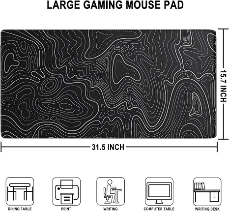 Large Gaming Mouse Pad, Waterproof Extra Large Mousepad with Stitched Edges - Image 4